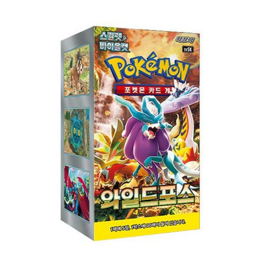 Pokémon TCG Temporal Forces & Wild Force Booster Box Korean Version – Official Scarlet & Violet expansion sealed pack from Poketcg.in