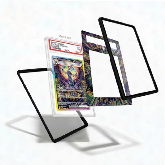 Card with protective sleeves on a white background
