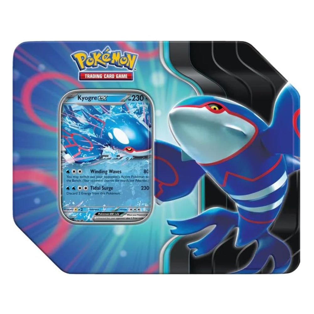 Pokémon Scarlet & Violet Azure Legends Kyogre ex Tin 5 Packs Rip N Ship