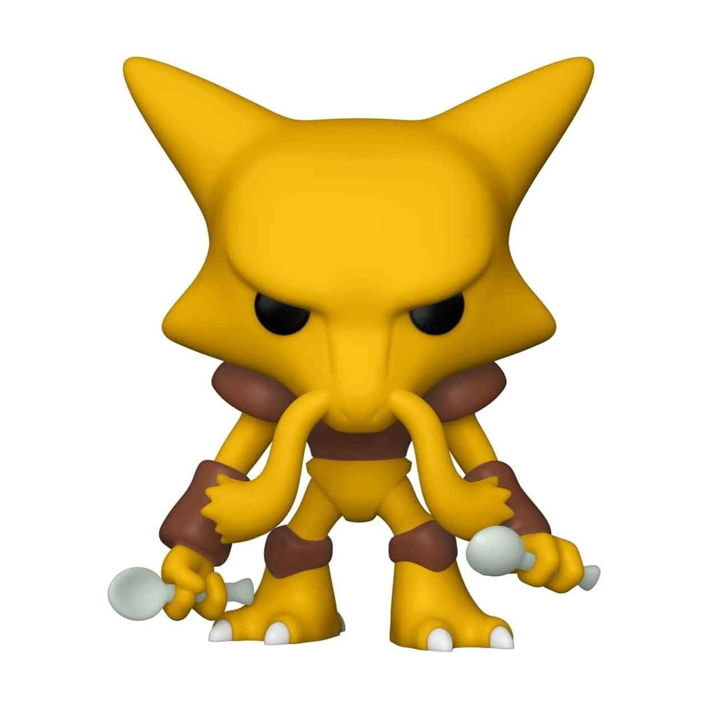 Yellow and brown figurine with large ears on a white background