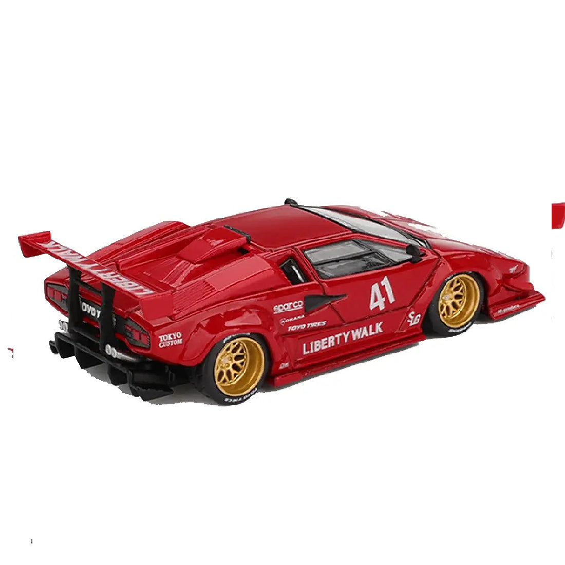 MINI GT #1100 Lamborghini Countach LB-WORKS Red Liberty Walk – 1:64 Diecast Collectible Model Car