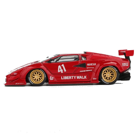 MINI GT #1100 Lamborghini Countach LB-WORKS Red Liberty Walk – 1:64 Diecast Collectible Model Car