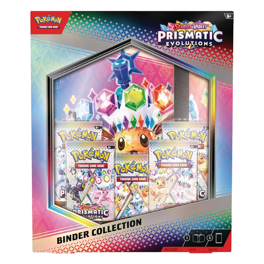 Pokémon Prismatic Evolutions trading card game binder collection packaging