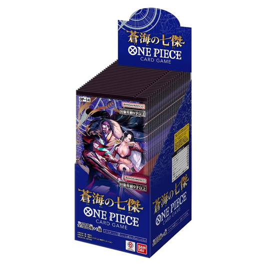 Bandai One Piece Card Game OP-14 Seven Heroes of the Blue Sea Japanese booster box with 24 packs factory sealed