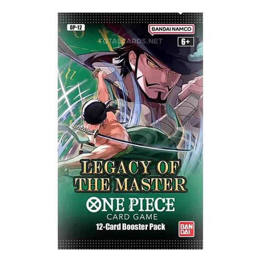 One Piece card game booster pack with character illustration on a white background