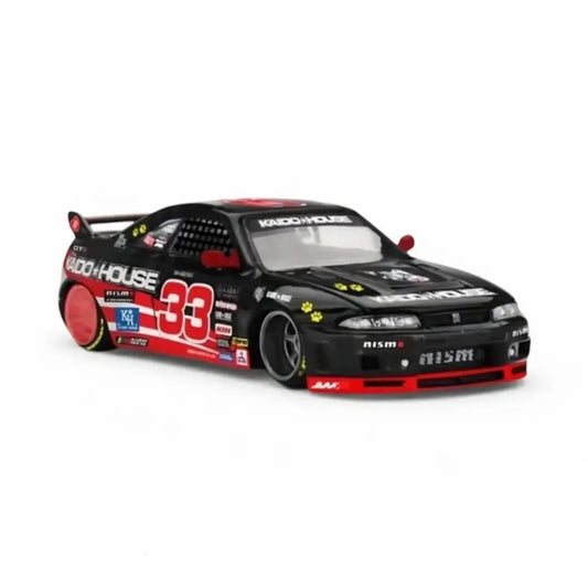 Kaido House x MINI GT Nissan Skyline GT-R R33 Black Kaido Cat KHMG276 – 1:64 Premium Diecast Model Car