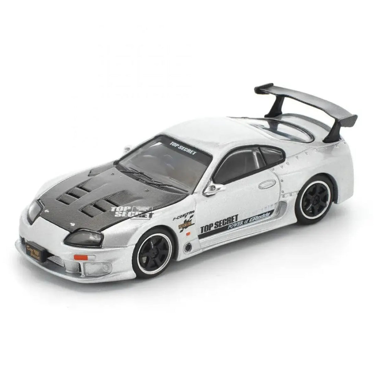 POP RACE Toyota Supra Top Secret GT300 White PR640364 – 1:64 Premium JDM Diecast Model Car