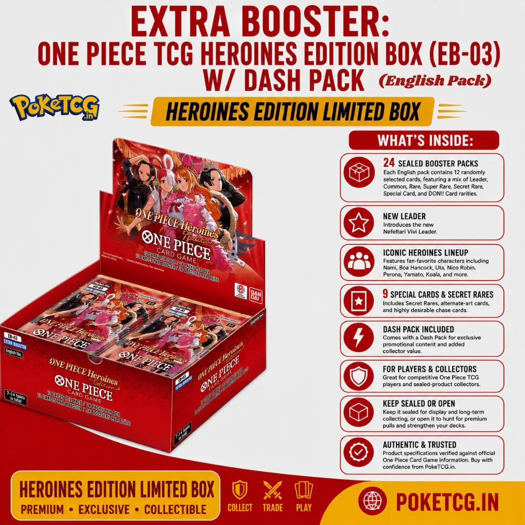 Extra Booster: One Piece TCG Heroines Edition Box (EB-03) w/ Dash Pack English