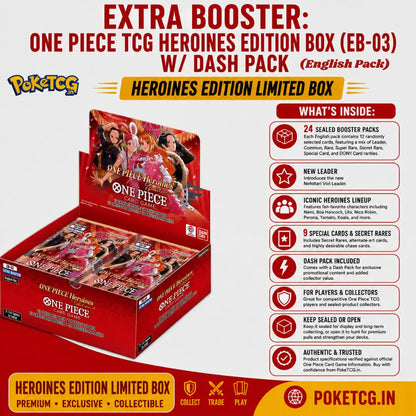 Extra Booster: One Piece TCG Heroines Edition Box (EB-03) w/ Dash Pack English