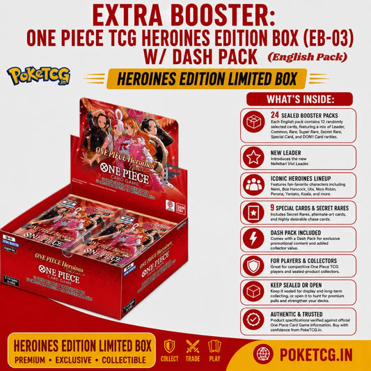 Extra Booster: One Piece TCG Heroines Edition Box (EB-03) w/ Dash Pack English