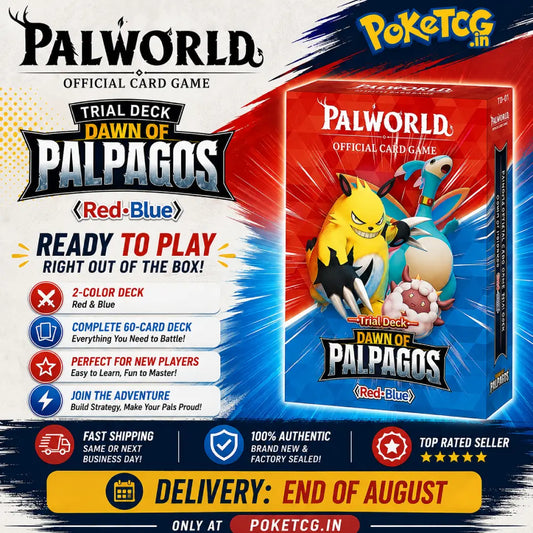 Palworld TCG Dawn of Palpagos Red Blue & Green Purple Trial Decks 1st Edition English Sealed