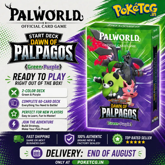 Palworld TCG Dawn of Palpagos Red Blue & Green Purple Trial Decks 1st Edition English Sealed