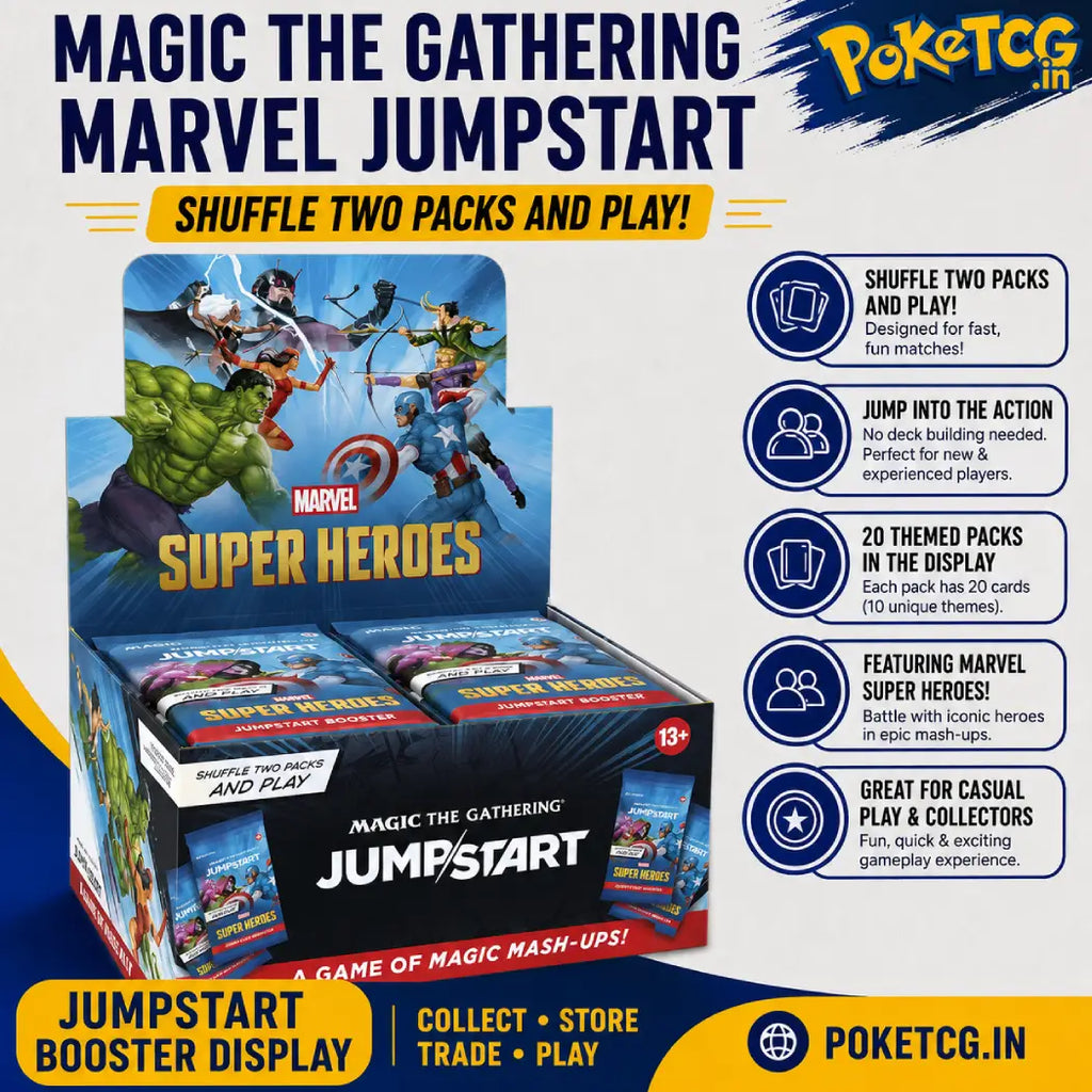Magic: The Gathering | Marvel Super Heroes Jumpstart Booster Box | 24 Packs | 2-Player Card Game