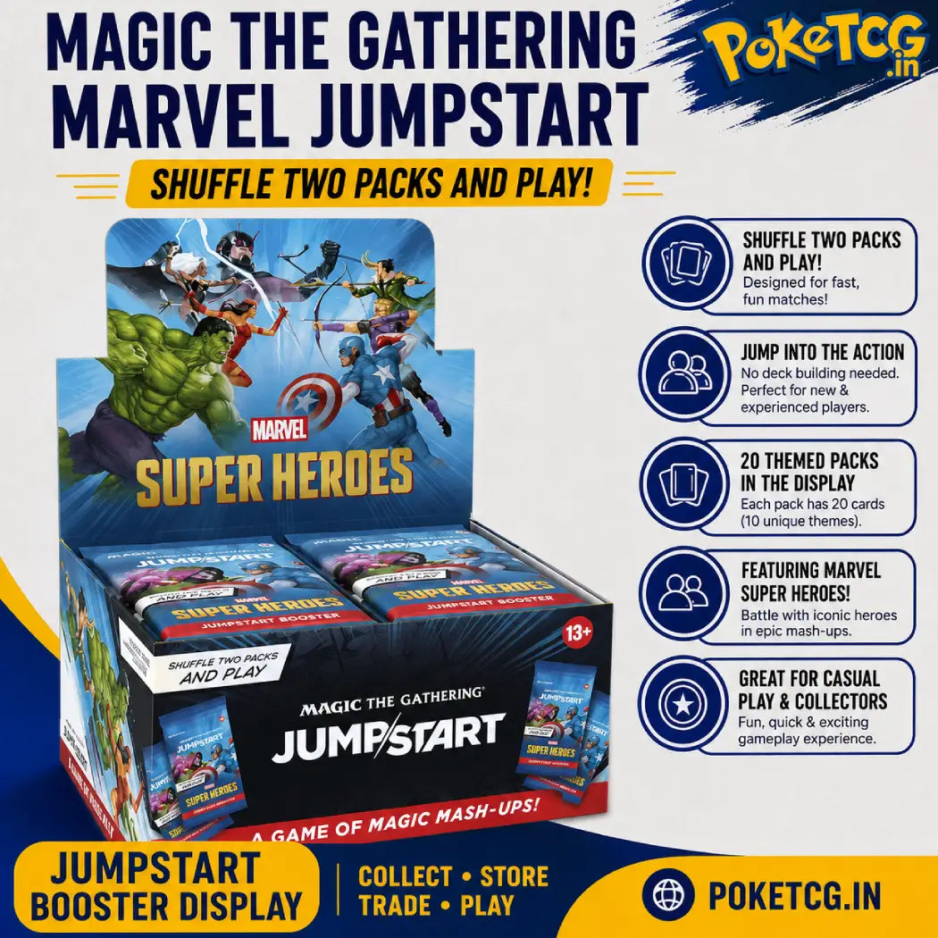 Magic: The Gathering | Marvel Super Heroes Jumpstart Booster Box | 24 Packs | 2-Player Card Game