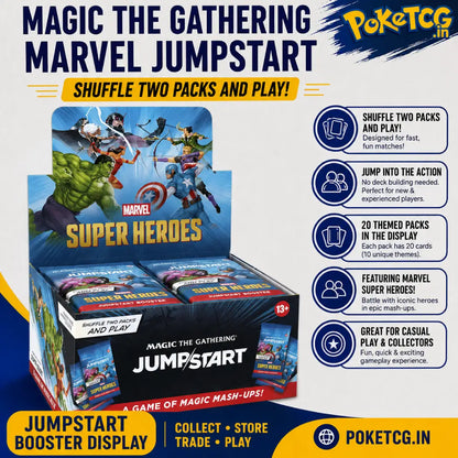 Magic: The Gathering | Marvel Super Heroes Jumpstart Booster Box | 24 Packs | 2-Player Card Game