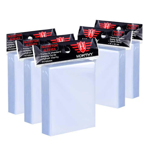 100 Counts Card Sleeves for Trading Cards, Soft Penny Card Sleeves Clear Plastic Card Protectors Fit for Baseball Card, Sports Cards, MTG Game Card Standard Cards