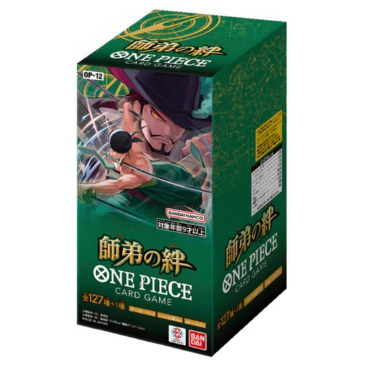 BANDAI ONE Piece Card Game Master and Student Bonds (OP-12) Booster Box - 24 Packs (Japanese Version)