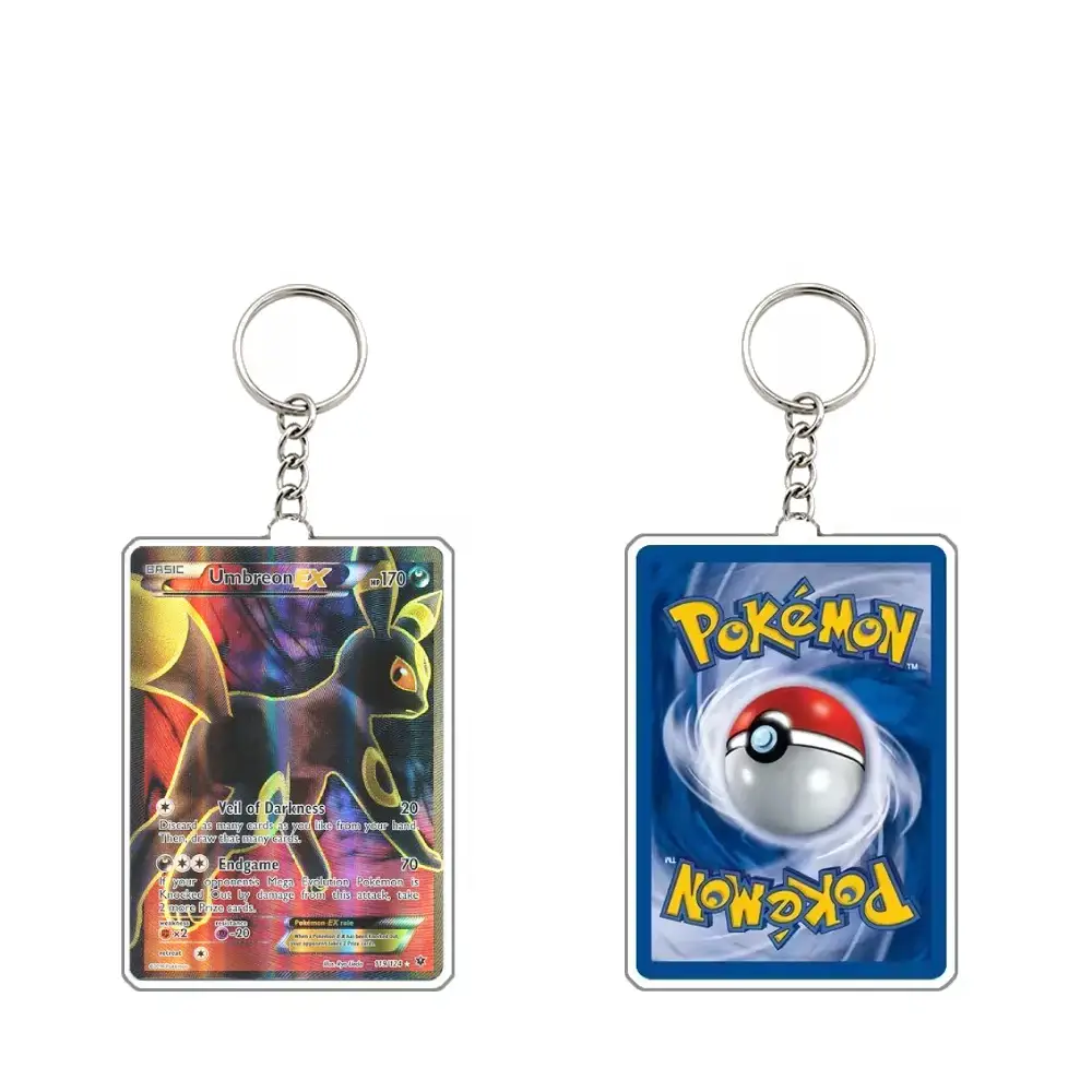 Pokémon Trading Card Acrylic Keychain Collectible for Fans