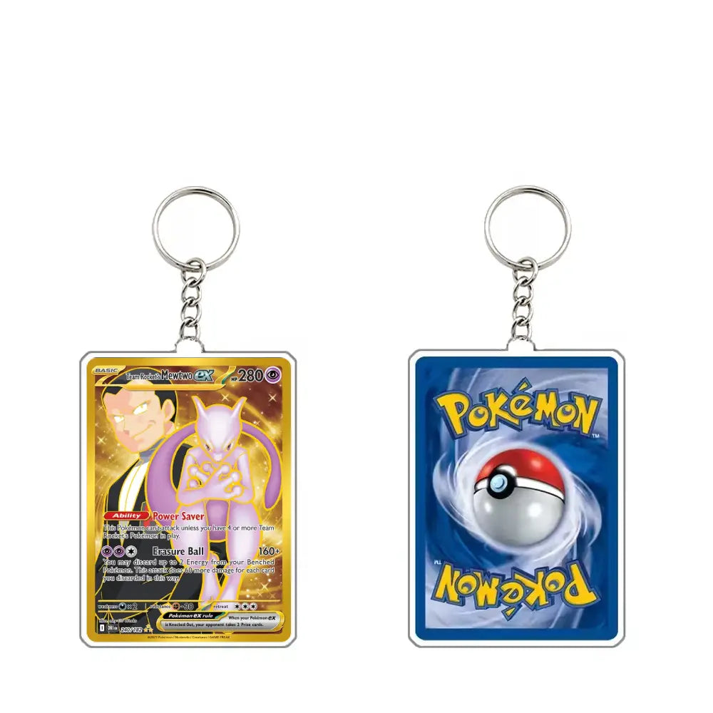 Pokémon Trading Card Acrylic Keychain Collectible for Fans