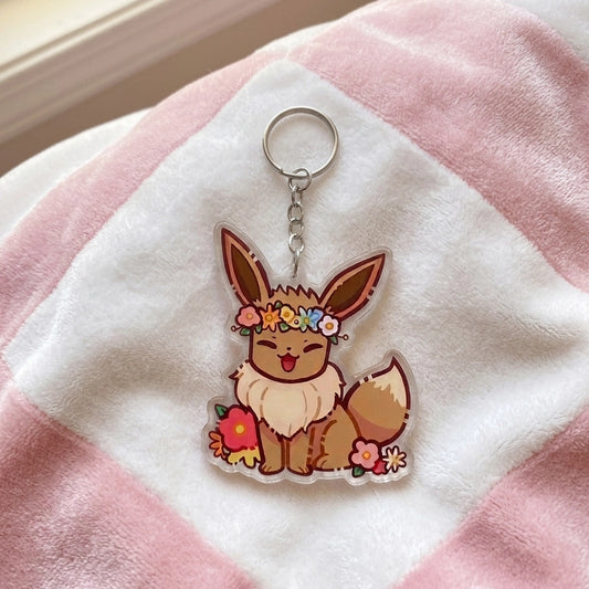 Pokémon Flareon Acrylic Keychain – Cute Anime Keyring