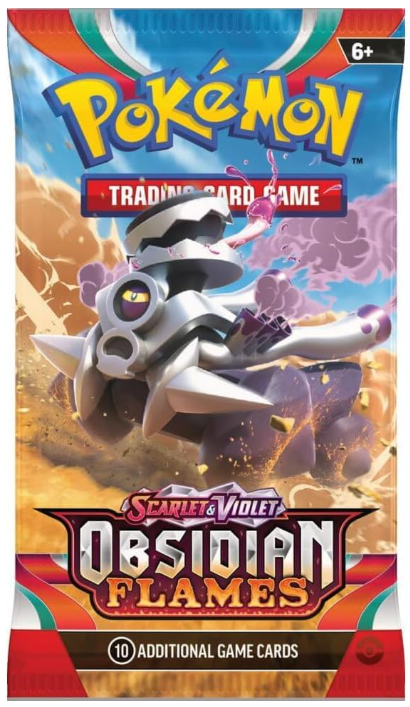 Pokémon trading card game pack with character illustration and branding