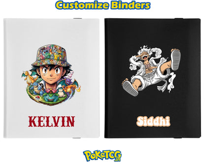 Custom 9 Pocket Trading Card Binder – Personalized Multi-Color Album with Strap