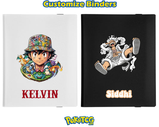 Custom 9 Pocket Trading Card Binder – Personalized Multi-Color Album with Strap