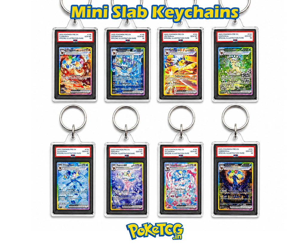 Pokémon Mini Graded Slab Acrylic Keychain – Umbreon & Friends Collector Charm