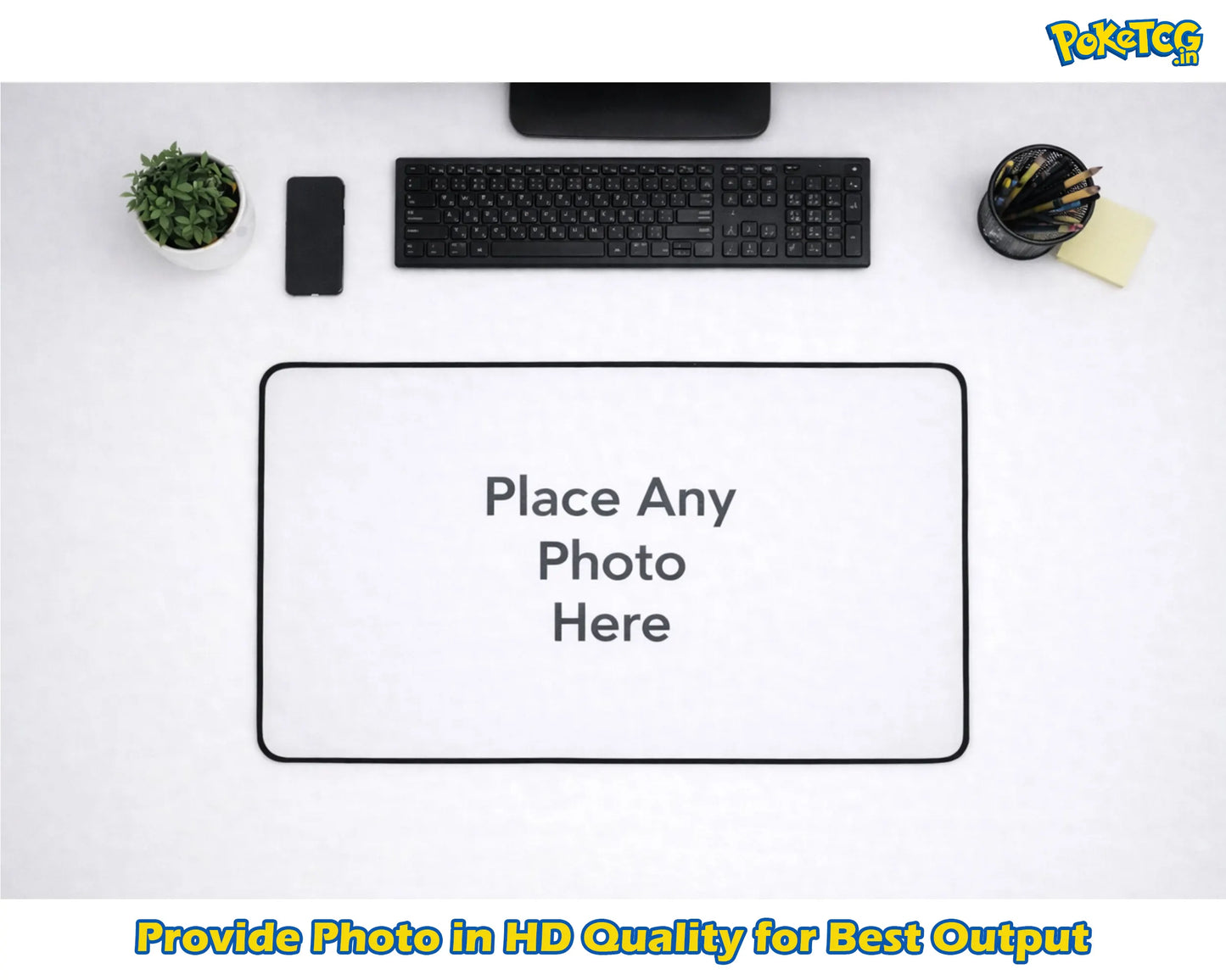Custom "Your Photo Here" XXL Gaming Mousepad – 24" x 12" Personalized Desk Mat  - Poketcg.in