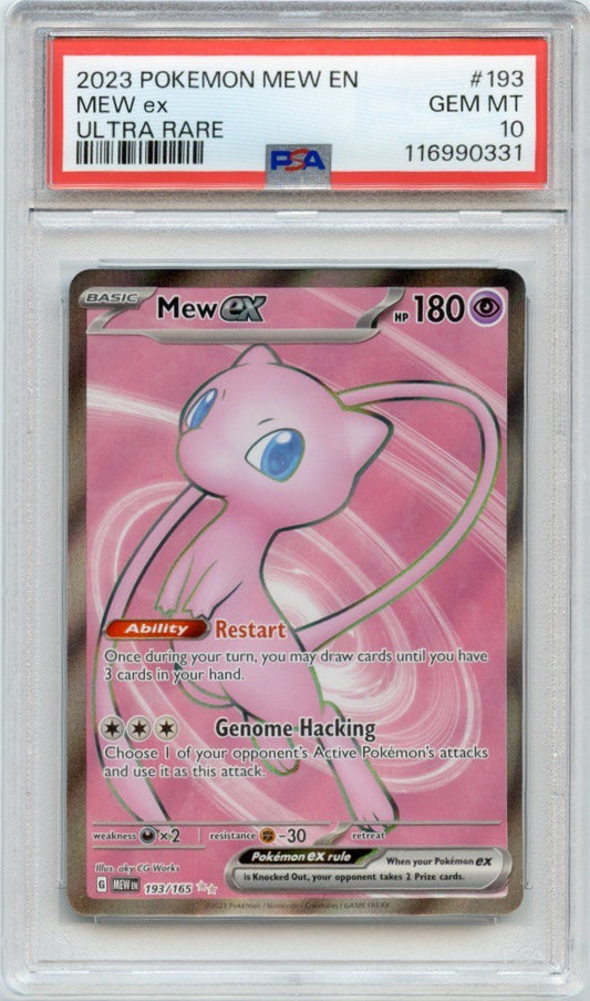 2023 POKEMON MEW EN 151 MEW EX #193 ULTRA RARE PSA 10  (English Version)