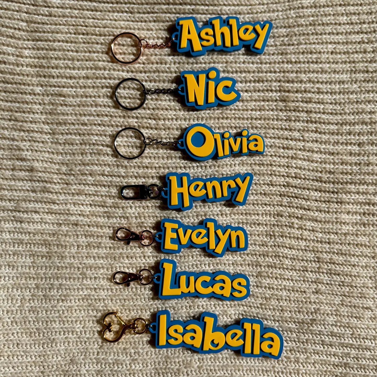 Pokemon name tag keychain 3d printed
