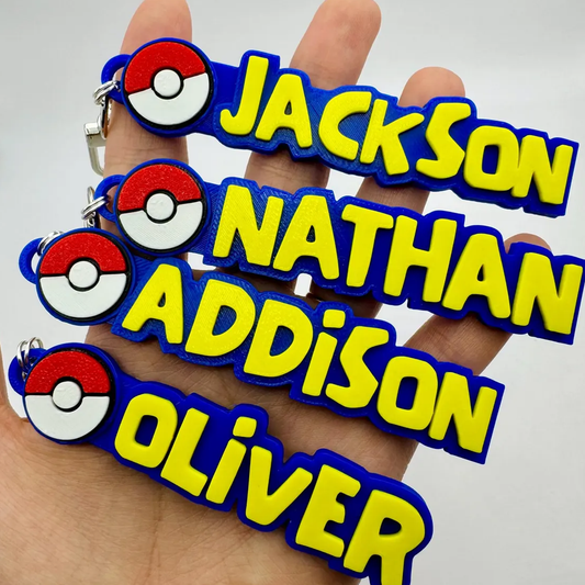 Pokemon name tag goodie bag pokemon bag tag party favors pokemon back to school gifts pokemon keychain 3d printed