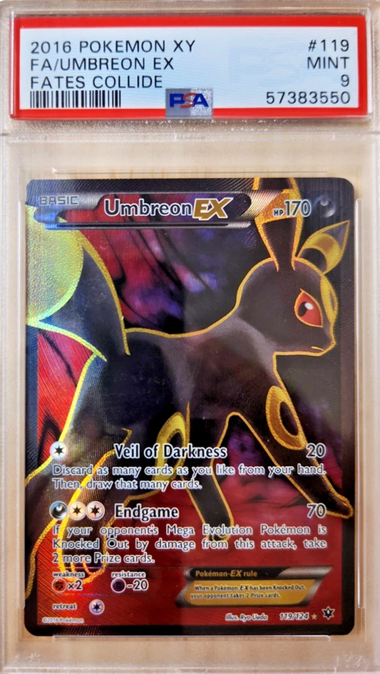 Pokemon Umbreon EX - Full Art - XY Fates Collide #119 PSA 9 Mint  (English Version)