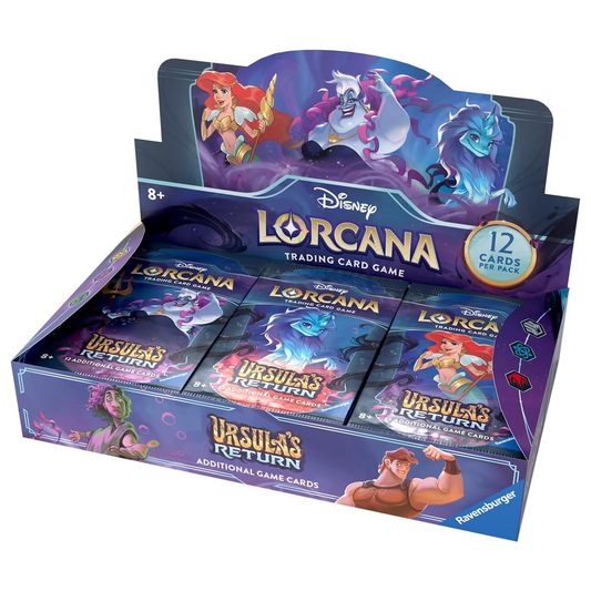 Ravensburger Disney Lorcana TCG: Ursula's Return Booster Pack Display | 24 Packs with 12 Trading Cards Each | Ideal for Collectors & Disney Fans | Suitable for Ages 8+
