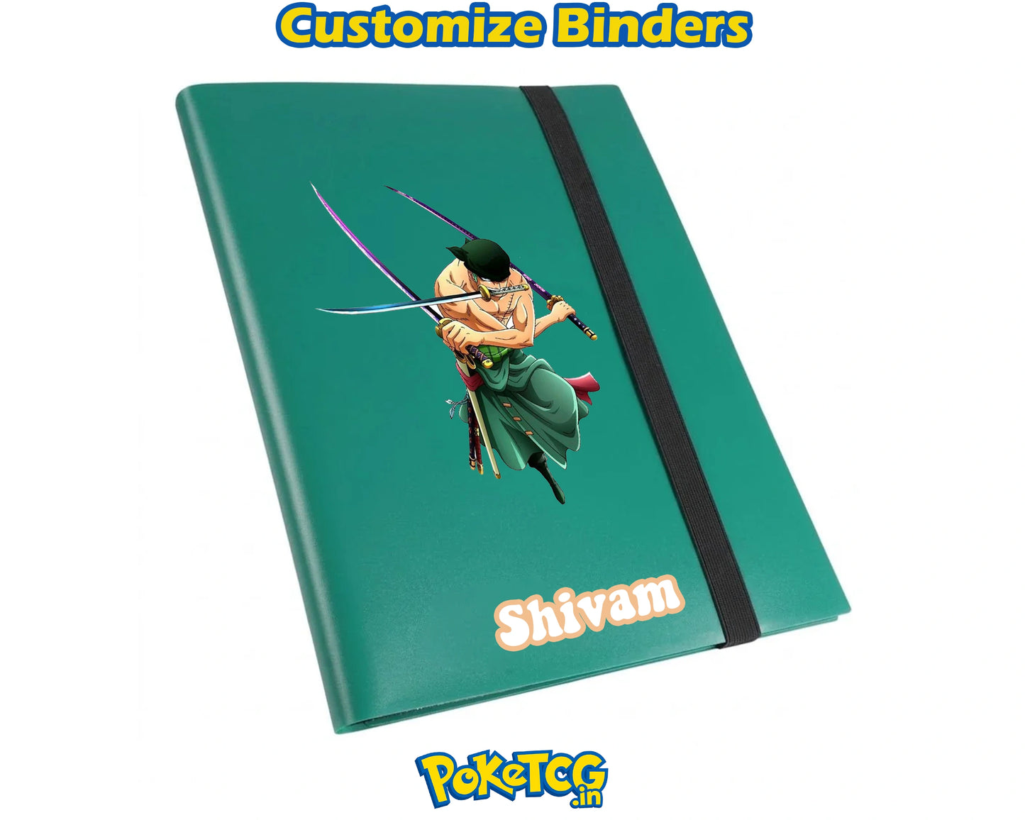 Custom 9 Pocket Trading Card Binder – Personalized Multi-Color Album with Strap