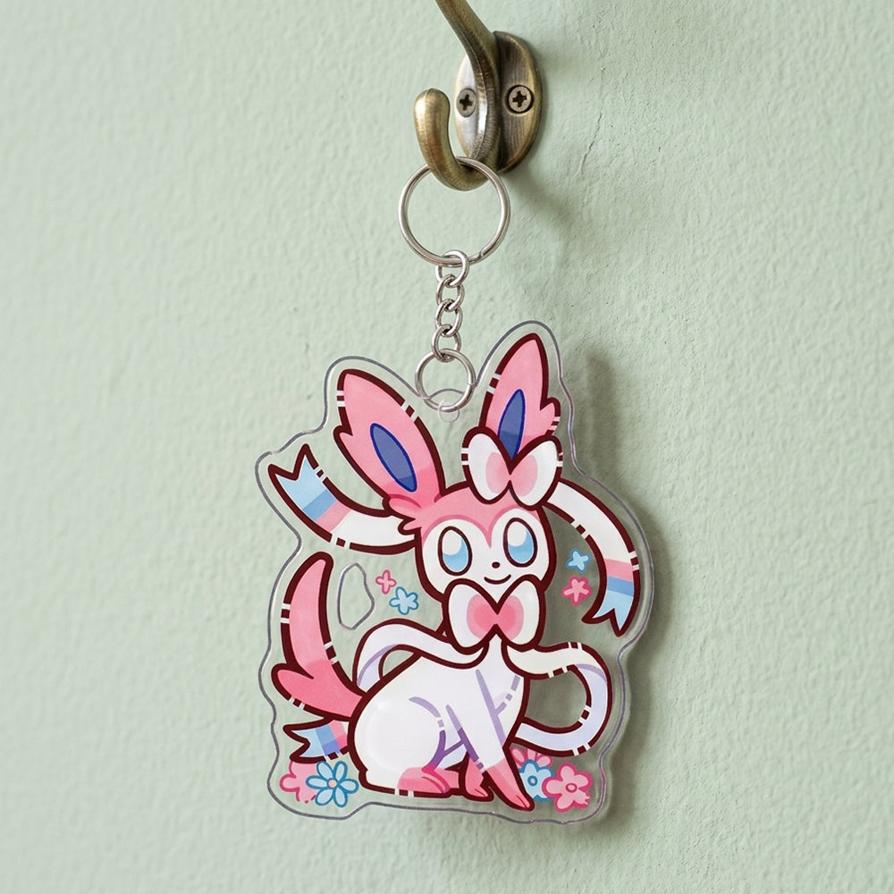 Pokémon Flareon Acrylic Keychain – Cute Anime Keyring