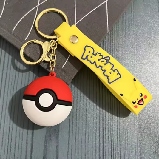 Poke ball Silicone Keychain
