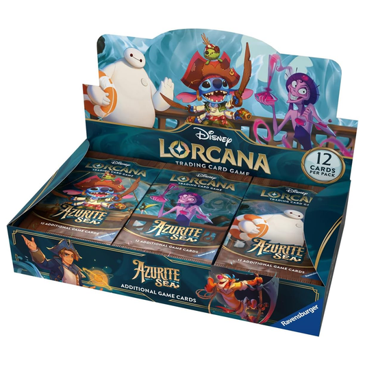 Ravensburger Disney Lorcana TCG: Azurite Sea Booster Pack Display | 24 Packs with 12 Trading Cards Each | Ideal for Collectors & Disney Fans | Suitable for Ages 8+