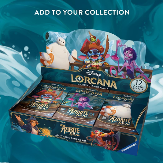 Ravensburger Disney Lorcana TCG: Azurite Sea Booster Pack Display | 24 Packs with 12 Trading Cards Each | Ideal for Collectors & Disney Fans | Suitable for Ages 8+