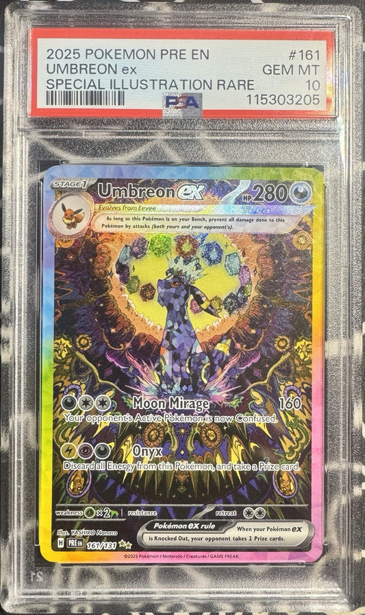 Pokemon Prismatic Evolutions Umbreon EX SIR 161/131 PSA 10  (English Version)