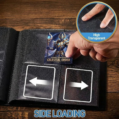 4 Pocket Trading Card Binder (160 Cards) – Multi-Color Album with Strap