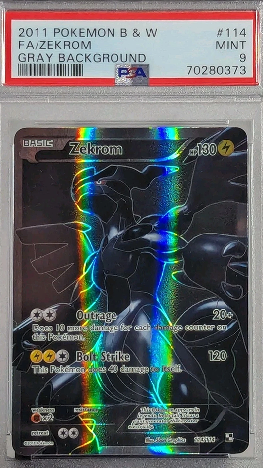 Zekrom (114 Full Art) 2011 Black & White Holo - PSA 9 MINT  (English Version)