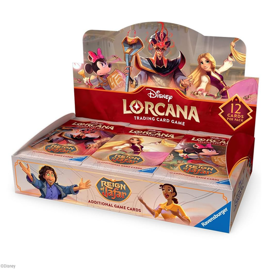 Ravensburger Disney Lorcana TCG: Reign of Jafar Booster Pack Display | 24 Packs with 12 Trading Cards Each | Ideal for Collectors & Disney Fans | Suitable for Ages 8+