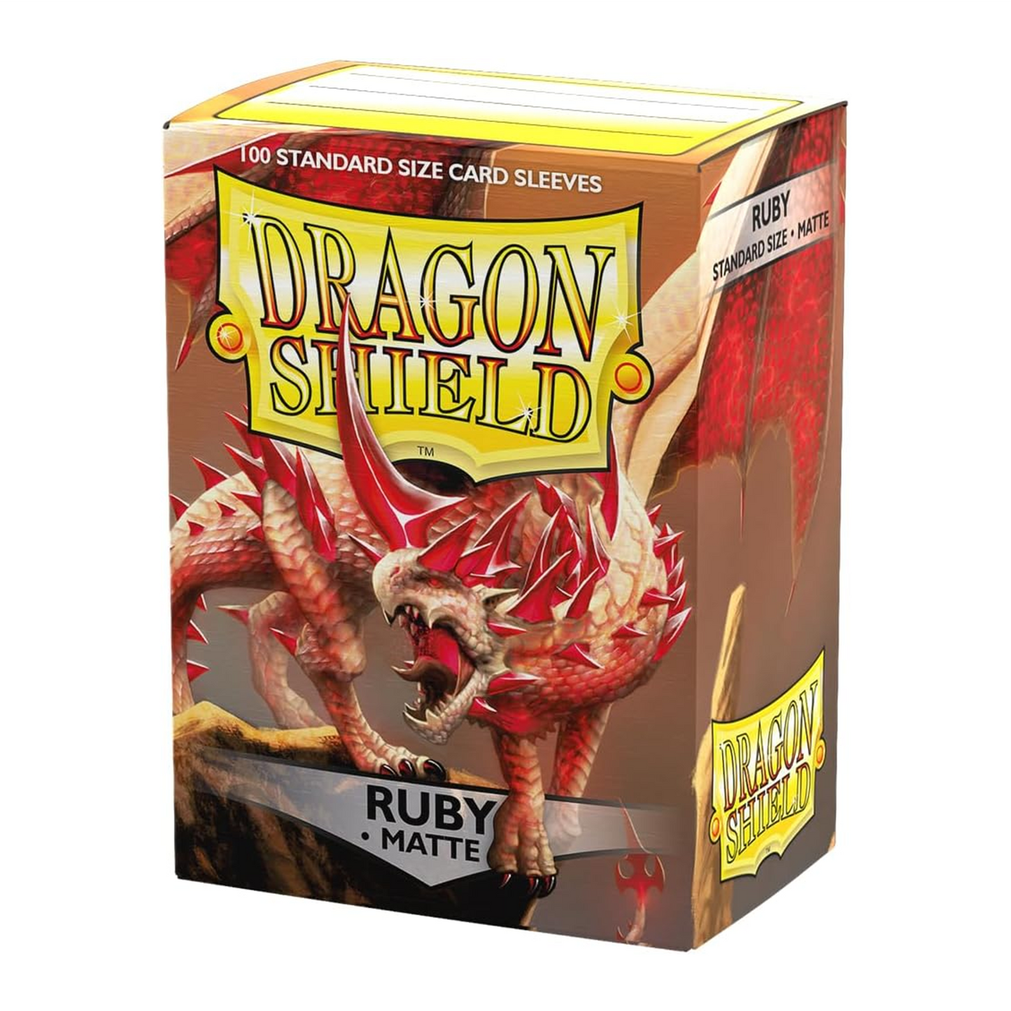 Dragon Shield | 100 Count Sleeves Standard Size Card Matte Sleeves Ruby - Matte
