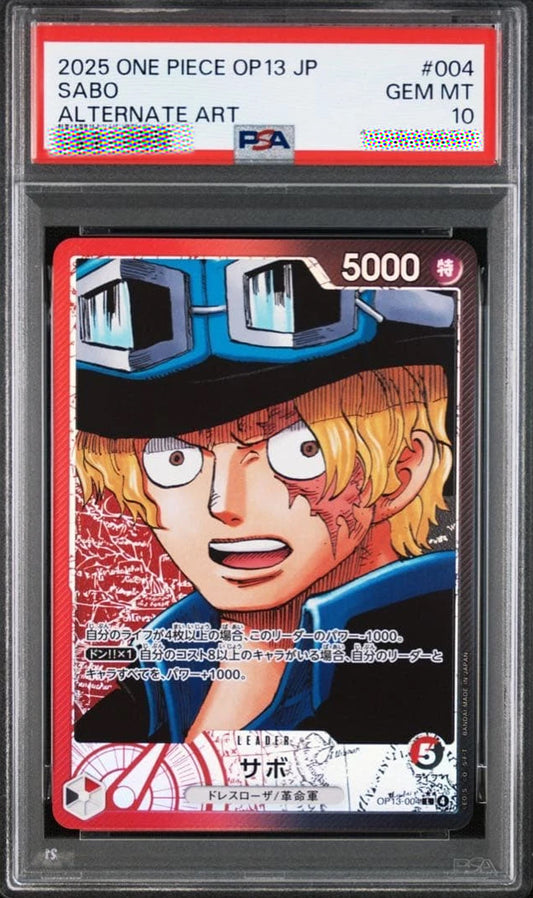 PSA 10 GEM MINT Sabo OP13 Alternate Art #004 – Carrying On His Will