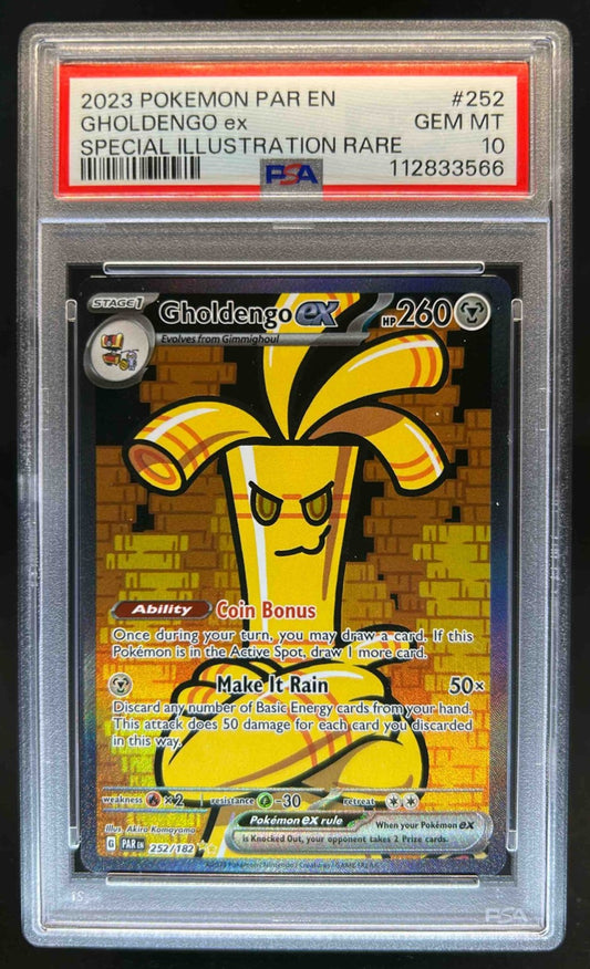 2023 Pokemon SV Paradox Rift Gholdengo ex #252/182 PSA 10  (English Version)