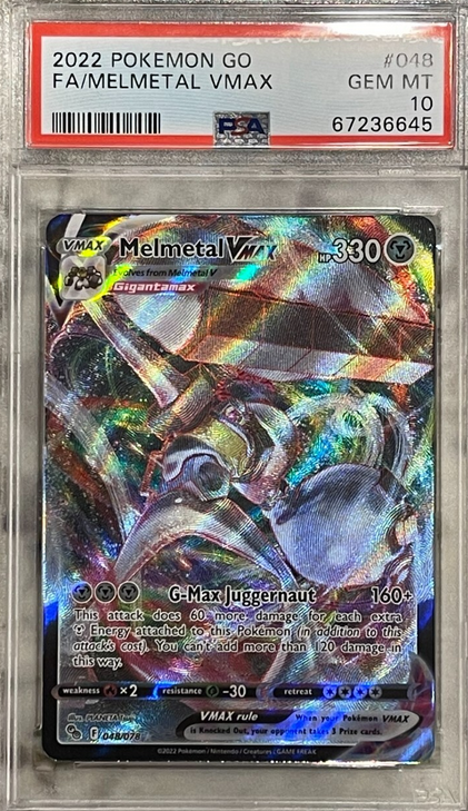 Pokemon Go Melmetal VMAX Full Art #048 PSA 10 *645  (English Version)