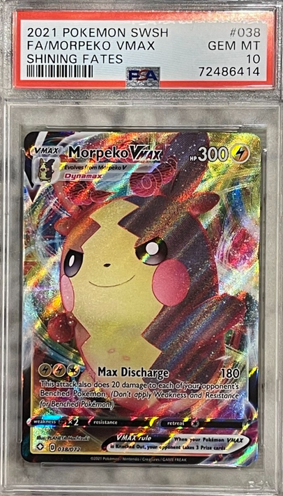 Pokemon Shining Fates Morpeko VMAX Full Art #038 PSA 10Pokemon Shining Fates Morpeko VMAX Full Art #038 PSA 10  (English Version)