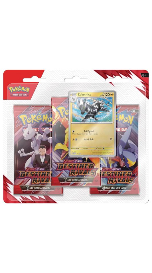 Pokemon TCG Scarlet & Violet Destined Rivals Three Booster Blister Pack (Receive one at Random)