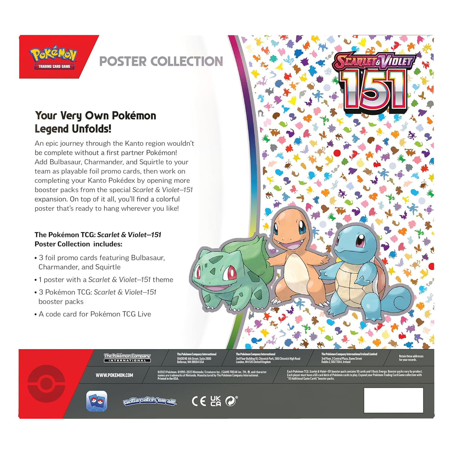 Pokemon TCG Scarlet & Violet 3.5 Pokemon 151 Poster Collection